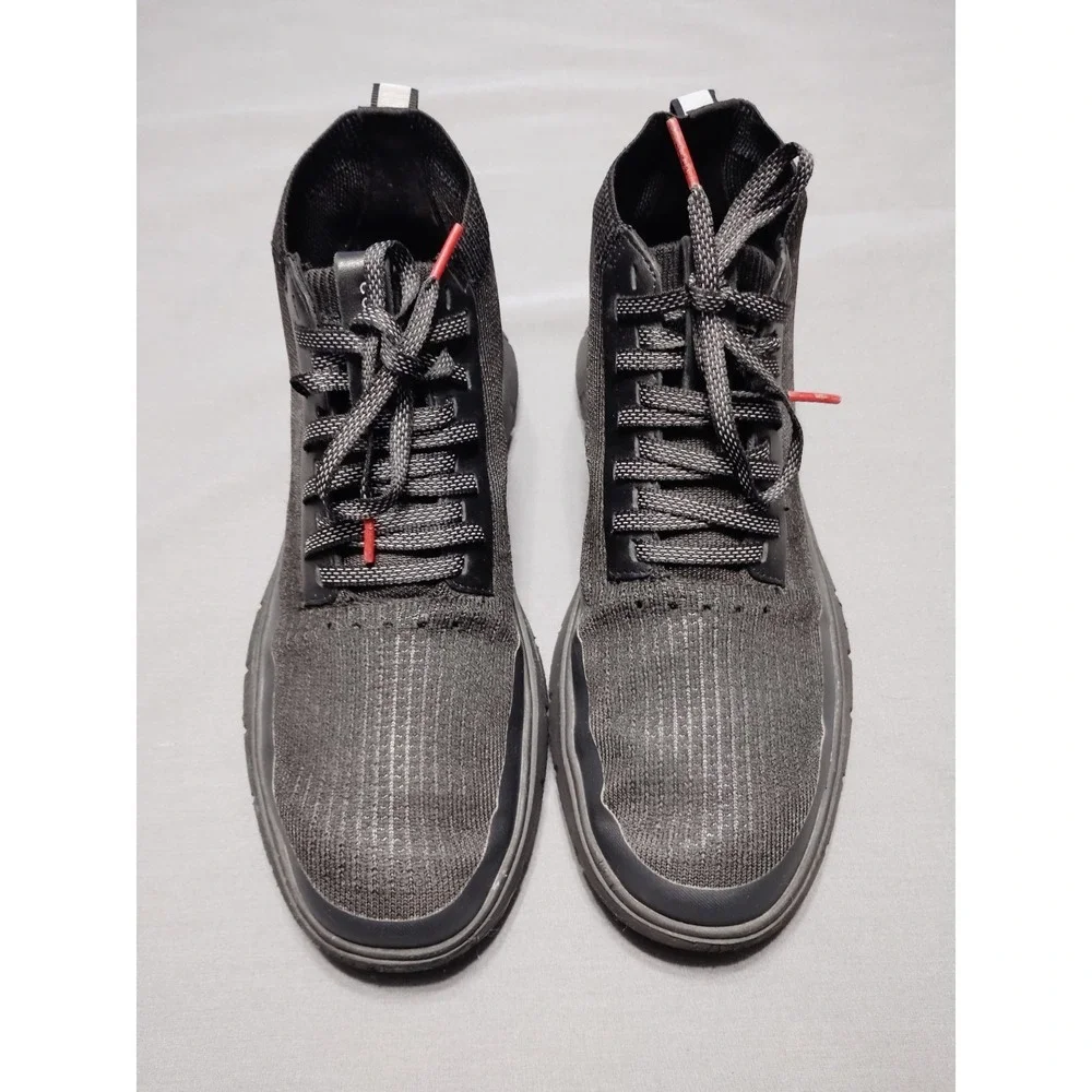 Cole Haan C32419 Generation ZeroGrand Black Lace-Up High-Top Shoes Men 9 Preppy*